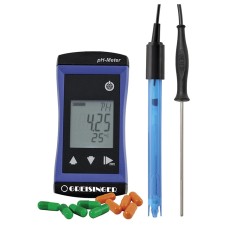 Портативный измеритель G 1501-Set с функцией сигнализации, с водозащищенным pH-электродом GE 114-WD, c температурным датчиком